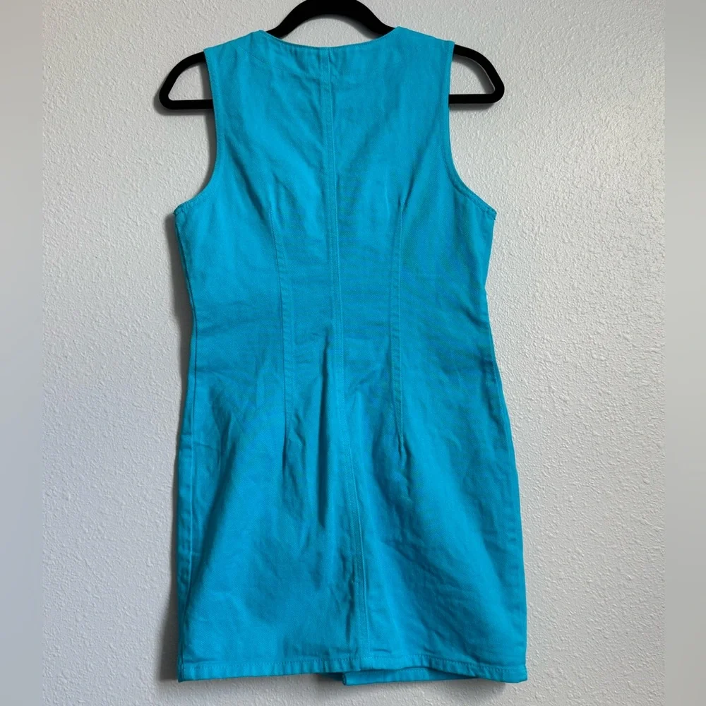 BONGO Y2K Vintage Mini denim dress - Teal - Sz 9 - Picture 6 of 8